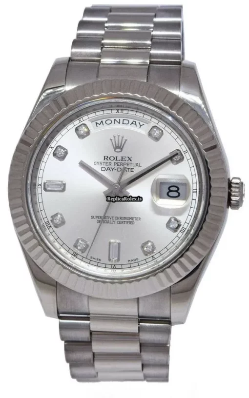 High Quality Replica Rolex Day-date II 218239 Automatic Movement 41mm White Gold Case Watch - Image 2