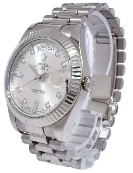 High Quality Replica Rolex Day-date II 218239 Automatic Movement 41mm White Gold Case Watch - Image 3