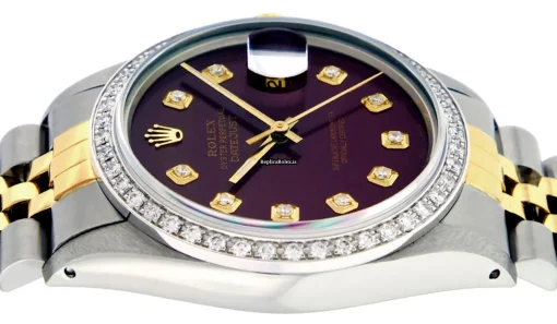 Defect Replica Rolex Datejust 16013 Caliber 3035 Automatic Movement 36mm Gold/steel Case Mens/unisex Watch - Image 11