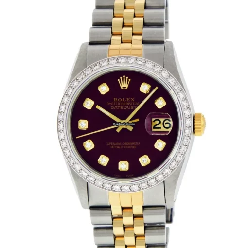 Defect Replica Rolex Datejust 16013 Caliber 3035 Automatic Movement 36mm Gold/steel Case Mens/unisex Watch - Image 2