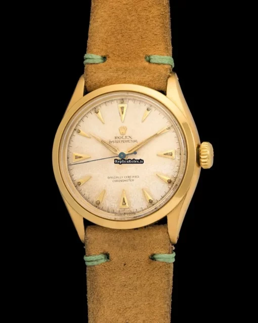 Reliable Replica Rolex Oyster Perpetual 6284 Automatic Movement 34mm Yellow Gold Case Watch - Image 3