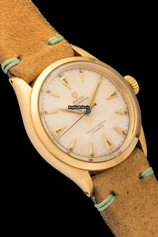 Reliable Replica Rolex Oyster Perpetual 6284 Automatic Movement 34mm Yellow Gold Case Watch - Image 5