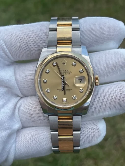 Appealing Fake Rolex Datejust 116203 Caliber 3135 Automatic Movement 36mm Gold/steel Case Mens/unisex Watch