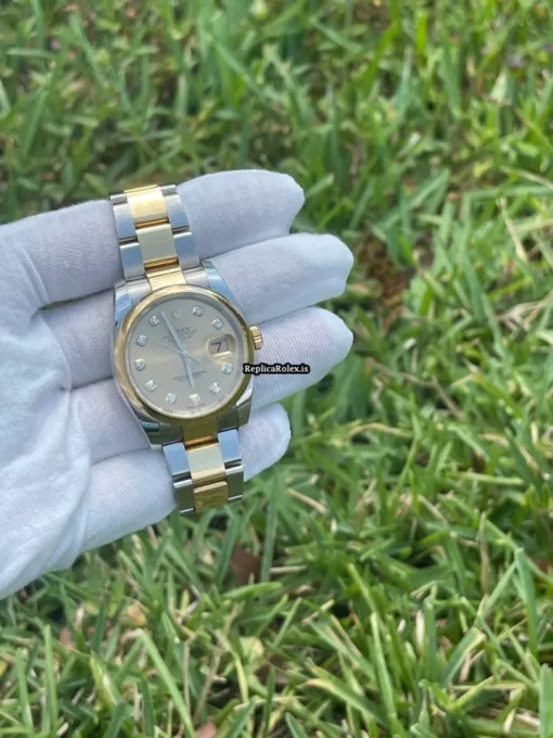 Appealing Fake Rolex Datejust 116203 Caliber 3135 Automatic Movement 36mm Gold/steel Case Mens/unisex Watch - Image 6