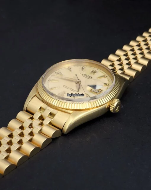 Unique Fake Rolex Datejust 6605 Automatic Movement 36mm Yellow Gold Case Mens/unisex Watch - Image 6