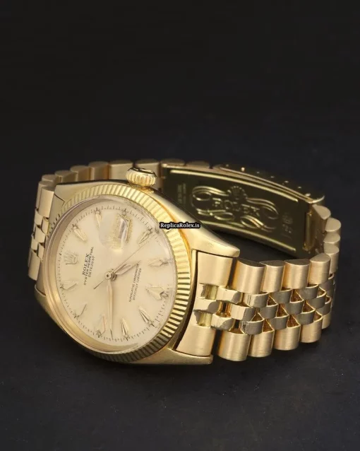 Unique Fake Rolex Datejust 6605 Automatic Movement 36mm Yellow Gold Case Mens/unisex Watch - Image 7