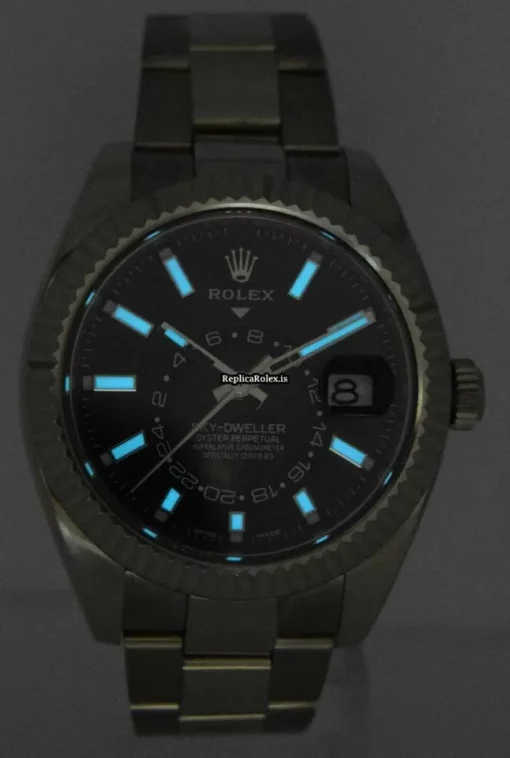 Unique Knockoff Rolex Sky-dweller 326939 Automatic Movement 42mm White Gold Case Mens/unisex Watch - Image 11