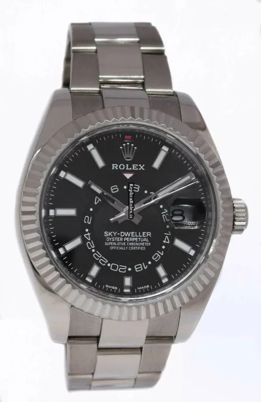 Unique Knockoff Rolex Sky-dweller 326939 Automatic Movement 42mm White Gold Case Mens/unisex Watch - Image 12