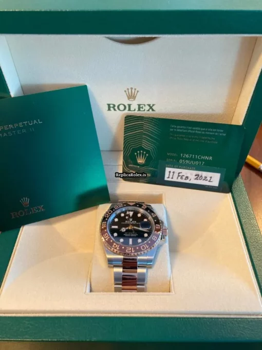 Superb Replica Rolex Gmt-master II 126711chnr Caliber 3285 Automatic Movement 40mm Gold/steel Case Mens/unisex Watch - Image 3