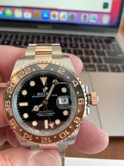 Superb Replica Rolex Gmt-master II 126711chnr Caliber 3285 Automatic Movement 40mm Gold/steel Case Mens/unisex Watch - Image 6