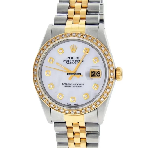 High-end Clone Rolex Datejust 16013 Caliber 3035 Automatic Movement 36mm Gold/steel Case Mens/unisex Watch - Image 2