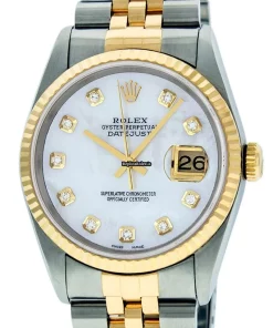 Neat Knockoff Rolex Datejust 16013 Caliber 3035 Automatic Movement 36mm Gold/steel Case Mens/unisex Watch
