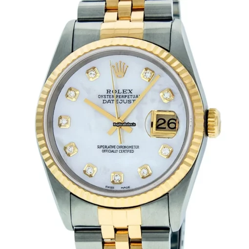 Neat Knockoff Rolex Datejust 16013 Caliber 3035 Automatic Movement 36mm Gold/steel Case Mens/unisex Watch