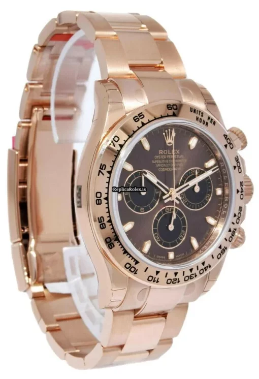 Incredible Replica Rolex Daytona 116505 Automatic Movement 40mm Rose Gold Case Watch - Image 4