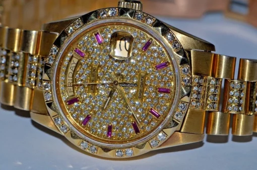 Unique Replica Rolex Day-date Self Winding Automatic 36mm Yellow Gold Case Mens/unisex Watch - Image 3