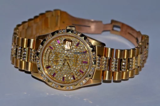 Unique Replica Rolex Day-date Self Winding Automatic 36mm Yellow Gold Case Mens/unisex Watch - Image 6