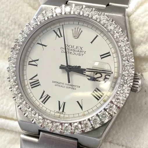 Design Copies Rolex Datejust Oysterquartz 17000 Quartz Movement 36mm Steel Case Mens/unisex Watch - Image 2