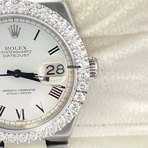 Design Copies Rolex Datejust Oysterquartz 17000 Quartz Movement 36mm Steel Case Mens/unisex Watch - Image 4