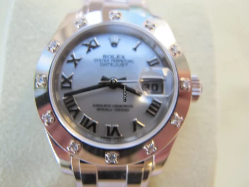 Lovely Clone Rolex Lady-datejust Pearlmaster 80319 Automatic Movement 29mm White Gold Case Womens Watch - Image 7