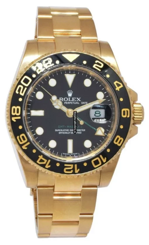 Perfect Fake Rolex Gmt-master II 116718ln Automatic Movement 40mm Yellow Gold Case Mens/unisex Watch - Image 11