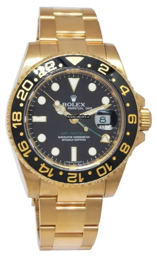 Perfect Fake Rolex Gmt-master II 116718ln Automatic Movement 40mm Yellow Gold Case Mens/unisex Watch - Image 2