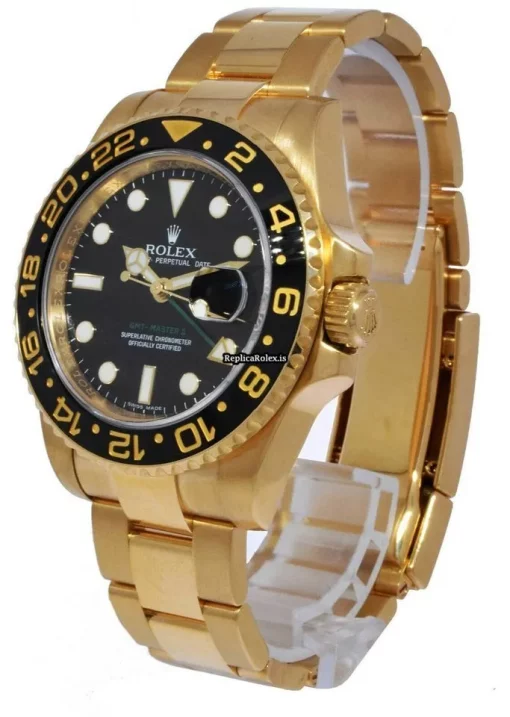 Perfect Fake Rolex Gmt-master II 116718ln Automatic Movement 40mm Yellow Gold Case Mens/unisex Watch - Image 3