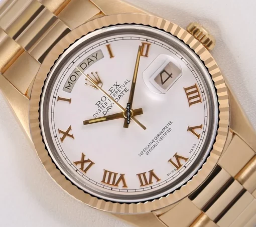 Swiss Replica Rolex Day-date 36 18038 Automatic Movement 36mm Yellow Gold Case Watch