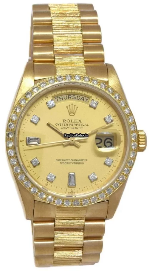 Fantastic Replica Rolex Day-date 36 18078 Automatic Movement 36mm Yellow Gold Case Watch - Image 2