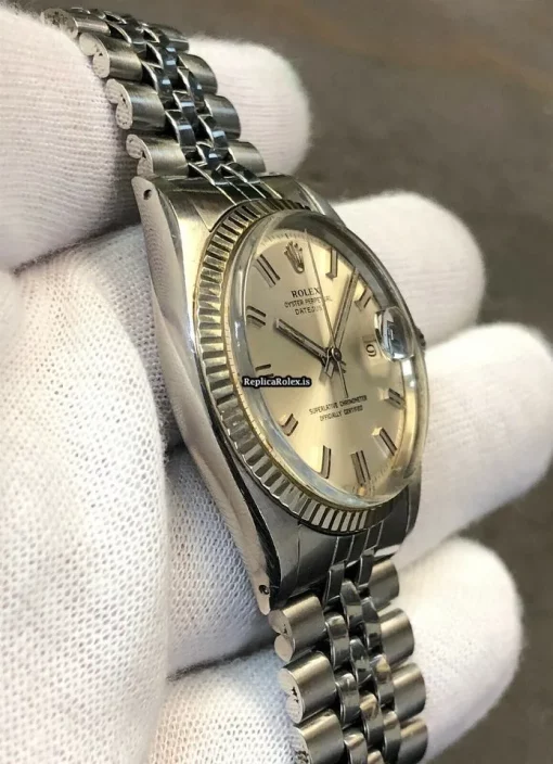 Defect Fake Rolex Datejust 1601 Automatic Movement 36mm Steel Case Mens/unisex Watch - Image 6