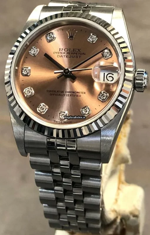 Appealing Replica Rolex Lady-datejust 68274 Automatic Movement 31mm Steel Case Watch - Image 4