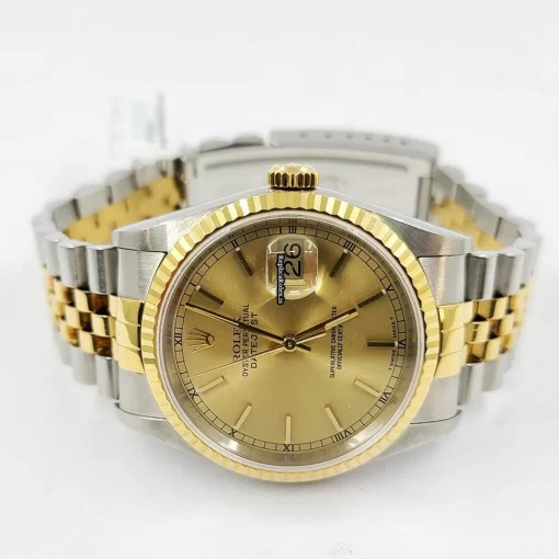 Amazing Replica Rolex Datejust 16233 Caliber 3135 Automatic Movement 36mm Gold/steel Case Mens/unisex Watch - Image 8