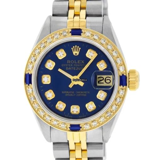 Luxury Fake Rolex Lady-datejust 69173 Caliber 2135 Automatic Movement 26mm Gold/steel Case Womens Watch