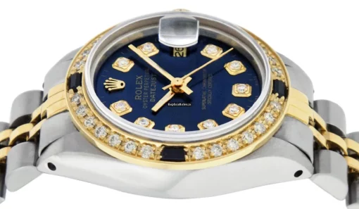 Luxury Fake Rolex Lady-datejust 69173 Caliber 2135 Automatic Movement 26mm Gold/steel Case Womens Watch - Image 11