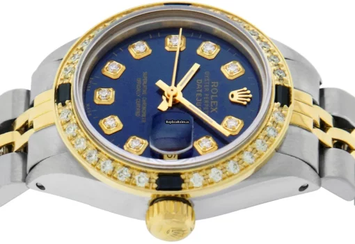 Luxury Fake Rolex Lady-datejust 69173 Caliber 2135 Automatic Movement 26mm Gold/steel Case Womens Watch - Image 12