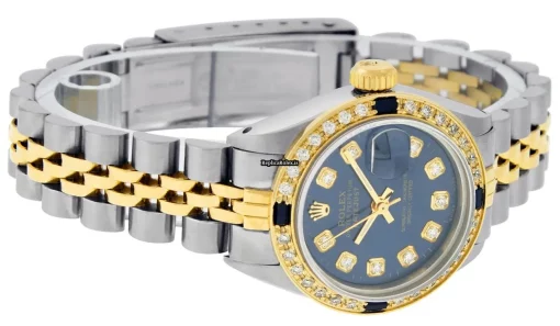 Luxury Fake Rolex Lady-datejust 69173 Caliber 2135 Automatic Movement 26mm Gold/steel Case Womens Watch - Image 3