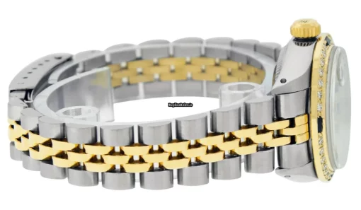 Luxury Fake Rolex Lady-datejust 69173 Caliber 2135 Automatic Movement 26mm Gold/steel Case Womens Watch - Image 4
