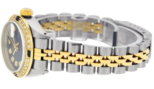 Luxury Fake Rolex Lady-datejust 69173 Caliber 2135 Automatic Movement 26mm Gold/steel Case Womens Watch - Image 9