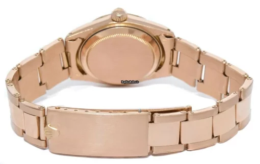 Reliable Imitation Rolex Oyster Perpetual Date 6627 Automatic Movement 31mm Rose Gold Case Watch - Image 6
