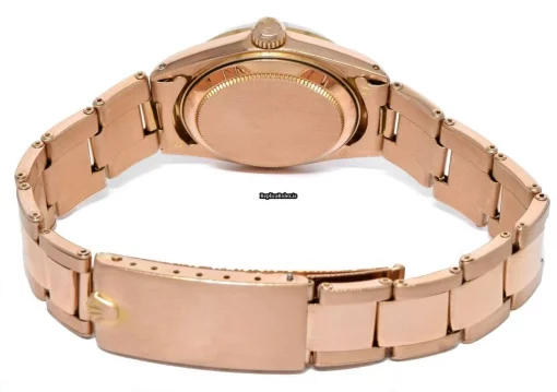 Reliable Imitation Rolex Oyster Perpetual Date 6627 Automatic Movement 31mm Rose Gold Case Watch - Image 7