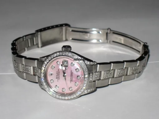 Stylish Copies Rolex Datejust Self Winding Automatic 26mm Steel Case Womens Watch - Image 3