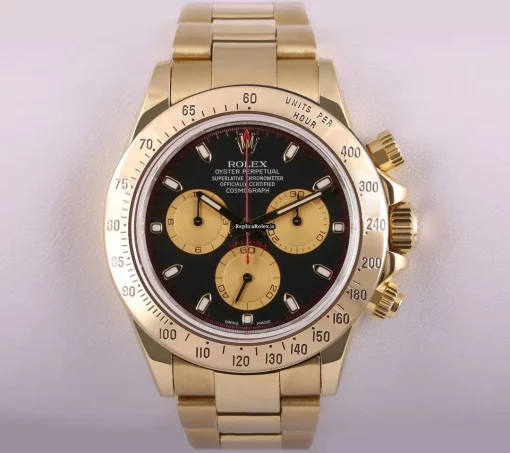 Top Replica Rolex Daytona 116528 Automatic Movement 40mm Yellow Gold Case Mens/unisex Watch - Image 2