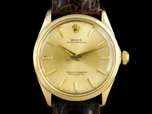 Offering Replica Rolex Oyster Perpetual 7613sh Automatic Movement 34x12mm Yellow Gold Case Mens/unisex Watch - Image 3