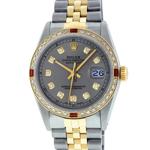 Luxury Fake Rolex Datejust 16013 Caliber 3035 Automatic Movement 36mm Gold/steel Case Mens/unisex Watch - Image 2