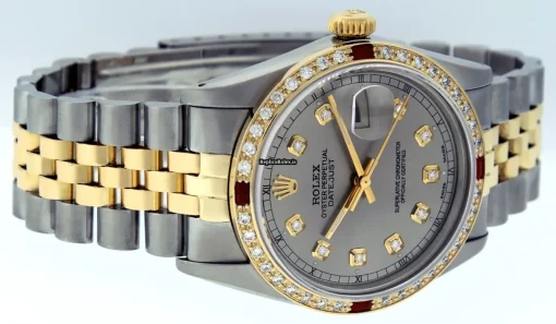Luxury Fake Rolex Datejust 16013 Caliber 3035 Automatic Movement 36mm Gold/steel Case Mens/unisex Watch - Image 3