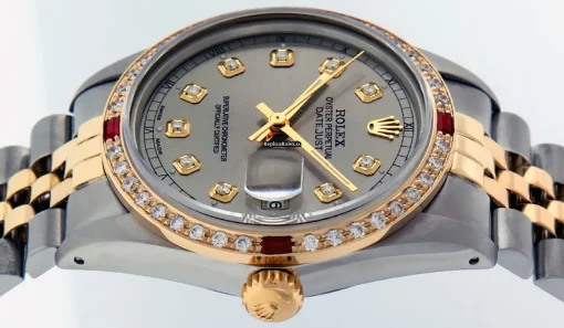 Luxury Fake Rolex Datejust 16013 Caliber 3035 Automatic Movement 36mm Gold/steel Case Mens/unisex Watch - Image 9