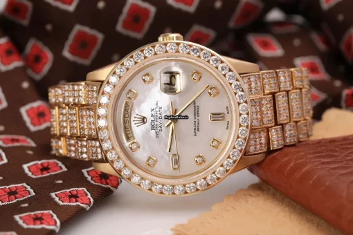 Pleasing Fake Rolex Day-date 36 18038 Automatic Movement 36mm Yellow Gold Case Mens/unisex Watch - Image 4