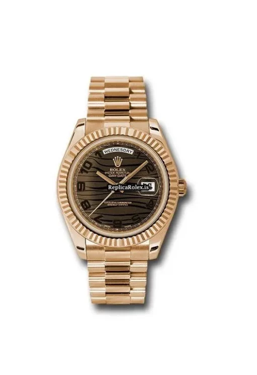 Suitable Fake Rolex Day-date II 218235 Caliber 3156 Automatic Movement 41mm Rose Gold Case Mens/unisex Watch