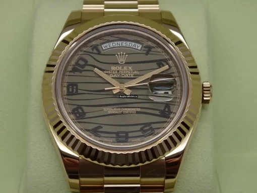 Suitable Fake Rolex Day-date II 218235 Caliber 3156 Automatic Movement 41mm Rose Gold Case Mens/unisex Watch - Image 2