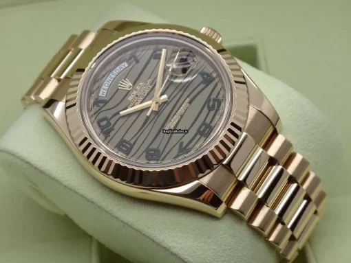 Suitable Fake Rolex Day-date II 218235 Caliber 3156 Automatic Movement 41mm Rose Gold Case Mens/unisex Watch - Image 4