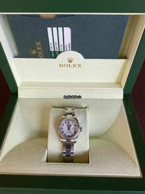 Swiss Replica Rolex Lady-datejust 179174 Caliber 2235 Automatic Movement 26mm Steel Case Womens Watch